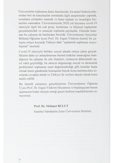 Epidemik Toplum: Koronavirüsün Türkiye De Toplumsal Etkileri