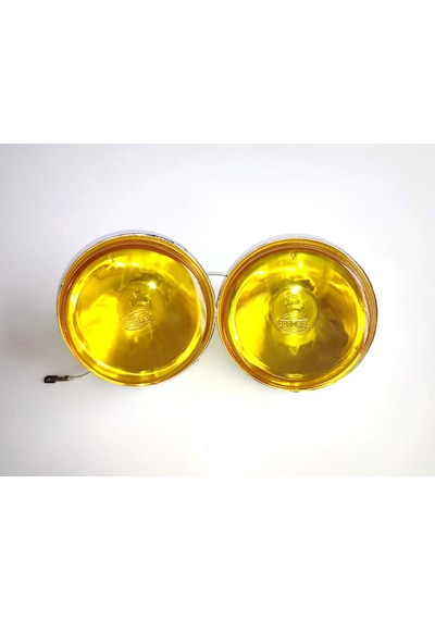 2 Adet Yuvarlak Sis Farı 10 Cm H3 Ampullü Sarı Cam 12v 55w