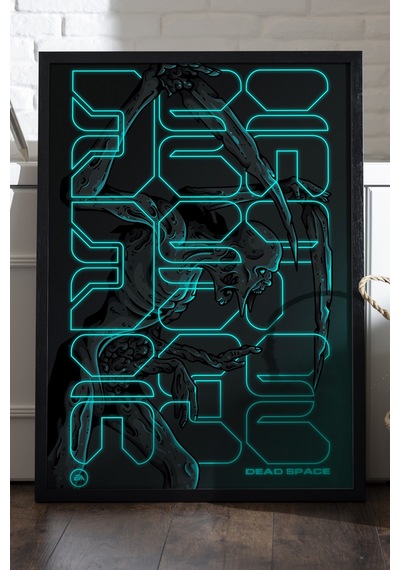 Dead Space Siyah Ahşap Çerçeveli Poster, Dekoratif Oyun Duvar Tablosu