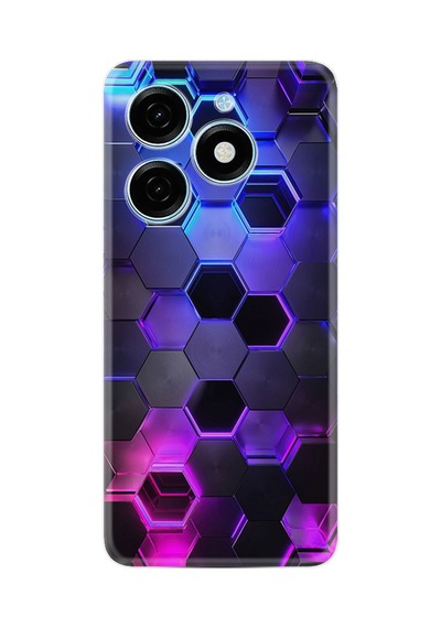 Tecno Spark Go 2024 Kılıf Desenli Silikon Platinium Series Petekler 1889