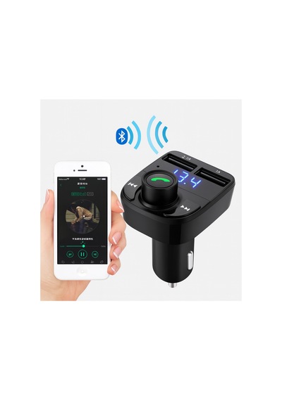 X8a Fm Transmitter Bluetooth Araç Çakmaklık Çift Usb Şarj Cihazı - 800250647