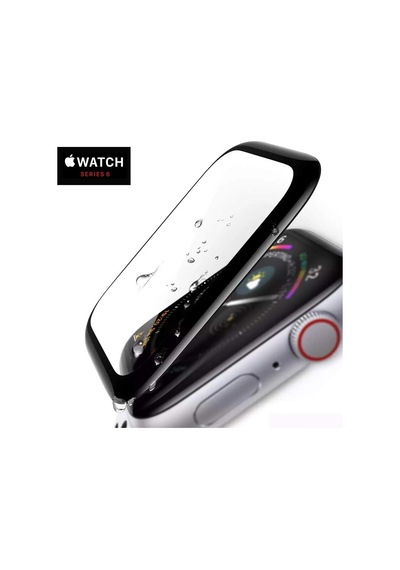 Apple Watch Series 9 41mm Tam Kaplayan Temperli Cam Ekran Koruyucu Siyah Watch Series 9 41mm İle Uyumlu Kılıf - Siyah Çok Renkli Apple Watch Series 9 41mm Tam Kaplayan Temperli Cam Ekran Koruyucu Siyah Watch Series 9 41mm İle Uyumlu Kılıf - Siyah Çok Renkli