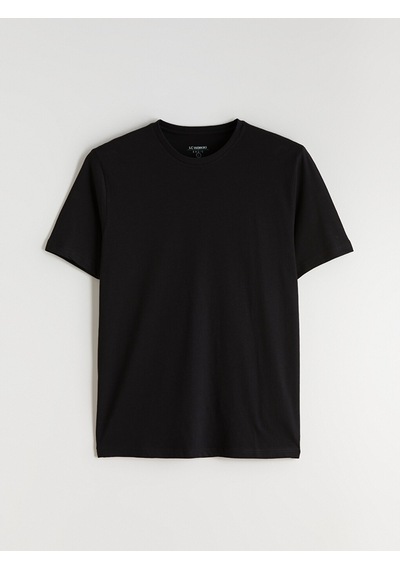 Lcwaıkıkı Classic Siyah %100 Pamuk Regular Fit Basic Tişört