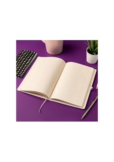 Baharda Aşk Başkadır Mottolu Defter 13x21 Cm, Çizgisiz Romantik Not Defteri 124-Pembe