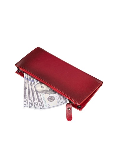 Bloominbag Lozan Strap Crimson Red Gerçek Deri Omuz Askılı Telefon Bölmeli Cüzdan Çanta Kırmızı