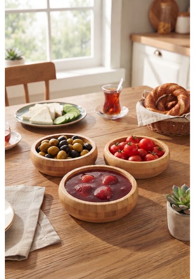3'lü Bambu Yuvarlak Çerezlik Kase Seti 9,5 X 9,5 X 2,5 Cm Doğal Ahşap Sunum Kasesi Kahvaltılık, Sosluk, Mezelik Ve Atıştırmalık Kasesi Bej Bej 3'lü Bambu Yuvarlak Çerezlik Kase Seti 9,5 X 9,5 X 2,5 Cm Doğal Ahşap Sunum Kasesi Kahvaltılık, Sosluk, Mezelik Ve Atıştırmalık Kasesi Bej Bej