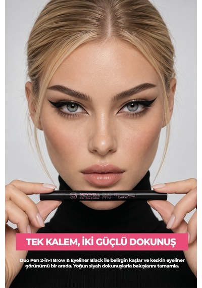 Duo Pen 2-in-1 Brow & Eyeliner Black 01 2 Ml 0