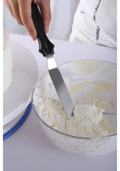 Çelik Silver Pasta Krema Sıva Kek Spatula Seti Sunum Mt233 Çelik Gri Diğer