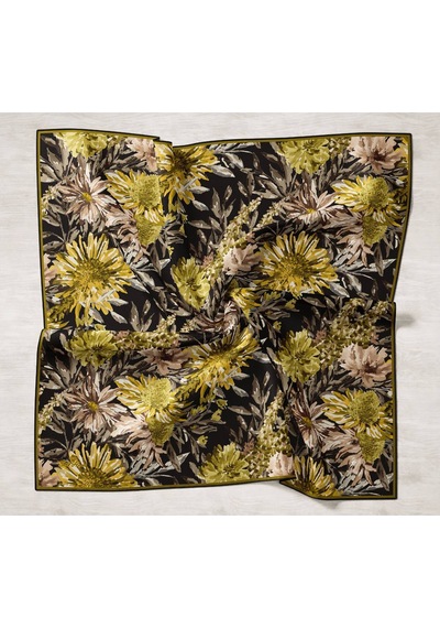 Silk Home Twill İpek Eşarp 11457-23 Siyah, Haki, Sarı, Acı Kahve, Mocha Mousse