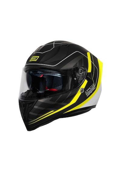 e Strada Linestyle Fluo Kapalı Kask Siyah - Sarı