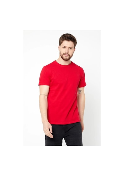 MMetalic Erkek Çok Renkli T- Shirt Regular Fit Rahat Kesim Bisikle (549330284) Kırmızı