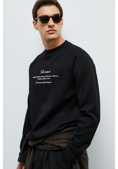 Lufian Cole Erkek Sweatshirt Siyah Siyah 112030199100100
