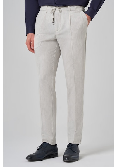 Morven Erkek Taş Poliviskon Trend Çizgili Slim Fit Jogger Pantolon 26ms003002870 Taş