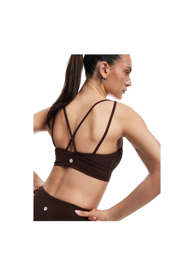Koton U Yaka Slim Fit Çapraz Askılı Sporcu Sütyeni Kahverengi 5sak30152nk Kahve