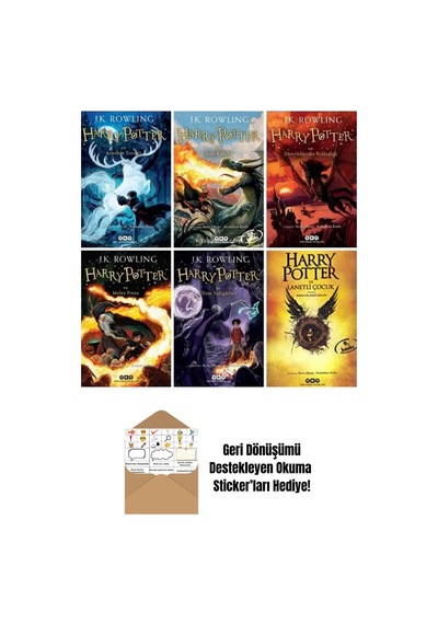Harry Potter 4 5 6 7 8 Harry Potter Set + Okuma Sticker'ları