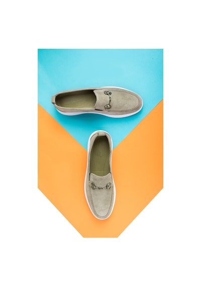 Ritzy Hakiki Deri Süet Erkek Günlük Ayakkabı, Loafer Ayakkabı