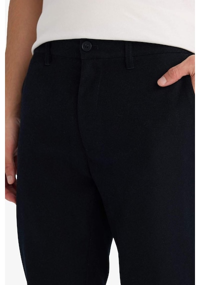 Defacto Erkek Pamuklu Smart-casual Pantolon G1076ax26spbk81 Siyah-bk81