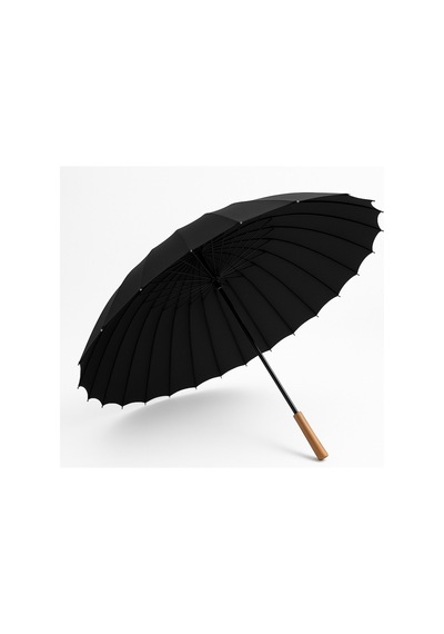 Toptancı Amca Parachase Şemsiye 122 Cm Çap, Otomatik Rüzgâra Dayanıklı Fiber İskelet, Su Geçirmez Pongee Kumaş Siyah