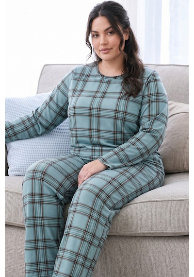 Siyah İnci Desenli Termal Kumaşlı Ultra Soft Yumuşak Büyük Beden Battal Boy Örme Pijama Takımı 26226708 Yeşil Siyah İnci Desenli Termal Kumaşlı Ultra Soft Yumuşak Büyük Beden Battal Boy Örme Pijama Takımı 26226708 Yeşil