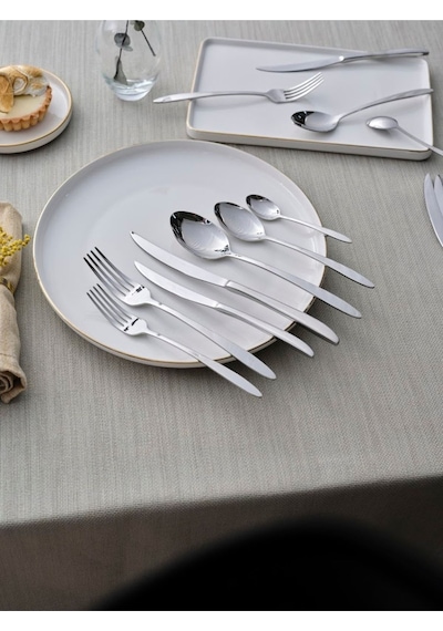 Karaca  Elegance Athena Platin 12 Kişilik 84 Parça Çatal Kaşık Bıçak Takımı