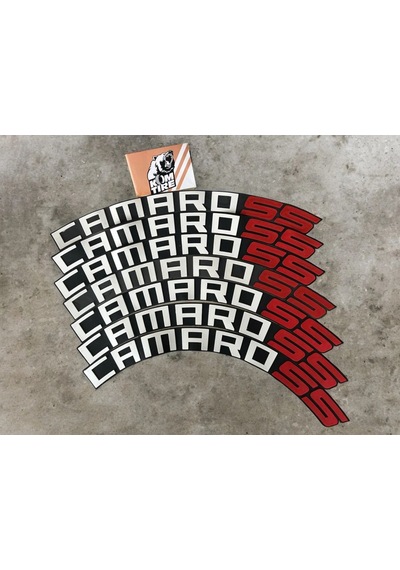 Camaro Ss Motorsiklet Ve Otomobil Araç Lastik Yazısı 3.5 Cm 8 Adet Yapıştırıcı Arma Sticker