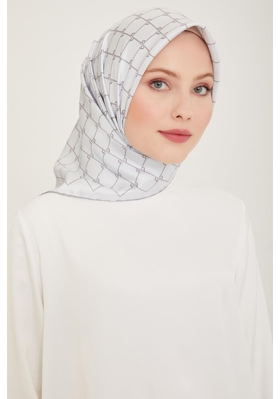Belli Twill İpek Eşarp - 4006-08 Açık Mavi - Açık Mavi