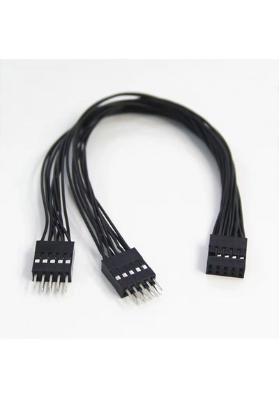 Anakart İçin Usb 2.0 Uzatma Kablosu 9 Pinli 1 Dişi 2 Erkek Y Kablo