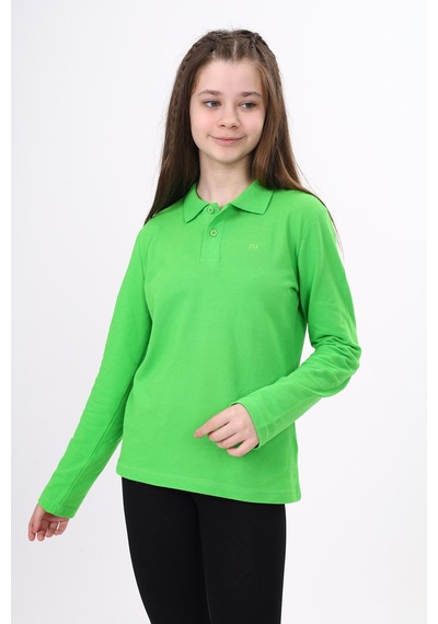 Toontoy Kids Toontoy Unisex Çocuk Nakışlı Tişört Fıstık Yeşili