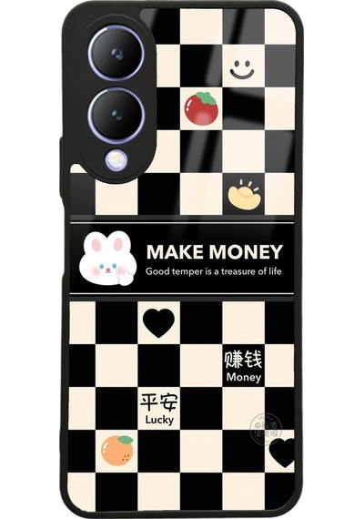 Vivo Y17s Make Money Tasarımlı Glossy Telefon Kılıfı Çok Renkli