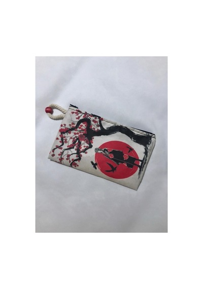 Anime Itachi Uchiha Ağaçlı Desenli Tasarım Bez Kalemlik-cüzdan Diğer