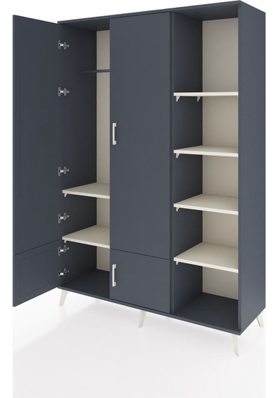 Hyperion Dolap 6 Raflı 4 Kapaklı Tek Askılı 132x44x195 Antrasit-antrasit/aytaşı Antrasıt/aytası Hyperion Dolap 6 Raflı 4 Kapaklı Tek Askılı 132x44x195 Antrasit-antrasit/aytaşı Antrasıt/aytası