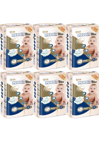 Pedo Plus Bebek Bezi 5 Numara 11-25kg Junior 120 Adet 6'lı