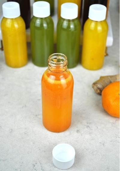 6 Adet Beyaz Sızdırmaz Kapaklı 100 Ml Plastik Ginger Shot Şişe Detoks Şat Şişesi Detox Diğer