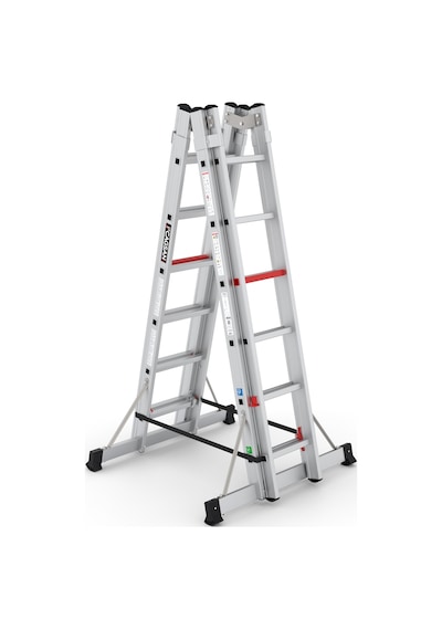 Çağsan TA002 2x6 Basamaklı Doublex A Tipi Çift Taraflı Sürgülü Merdiven