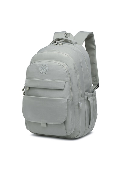 Smart Bags Büyük Boy Laptop Bölmeli Çok Cepli Su Geçirmez Krınkıl Kumaş  Çanta Buz Gri