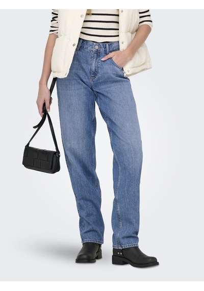 Only Mom Jean Düz Kesim Kot Pantolon 15339975 Mavi