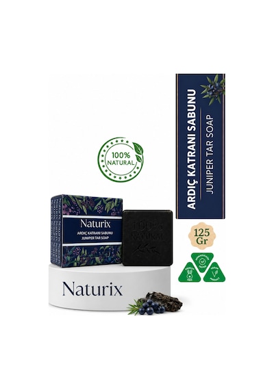 Naturix Ardıç Katranı Sabunu 125 Gr Arındırıcı, Ferahlatıcı Ve Günlük Cilt Bakım Sabunu