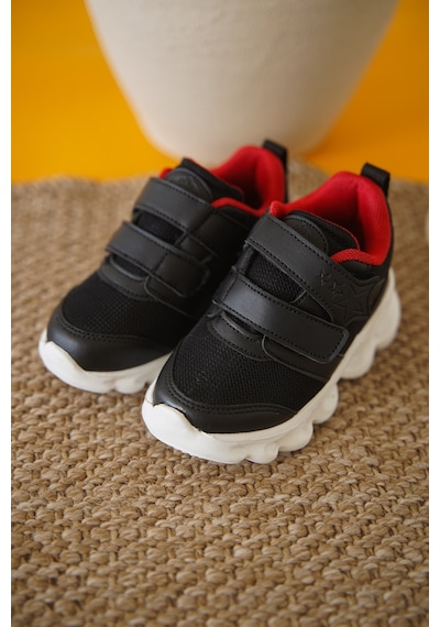Daxtors Cayt Cırtlı Kız Çocuk Sneaker Spor Ayakkabı Siyah
