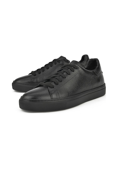 Ziya, Erkek Hakiki Deri Sneaker 1331026zf7 Siyah