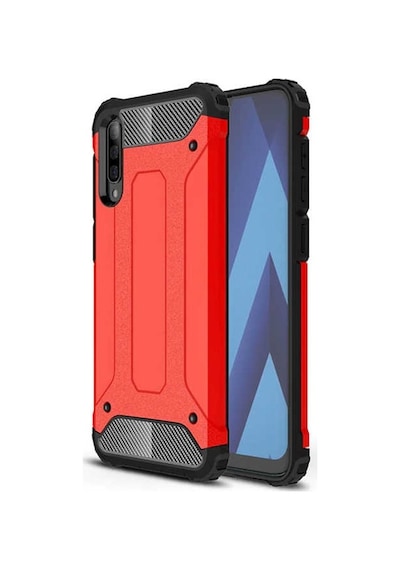 Kilifone - Samsung Uyumlu Galaxy A50 / A50s - Kılıf Çift Katman Zırh Tank Crash Military Kapak - Kırmızı