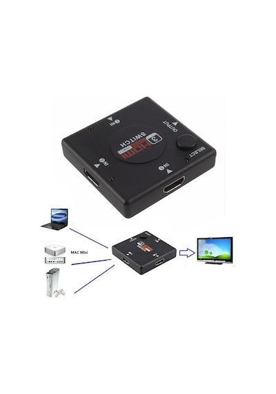 Hdmi Çoklayıcı 3 Port 1080P Hdmi Switch Splitter