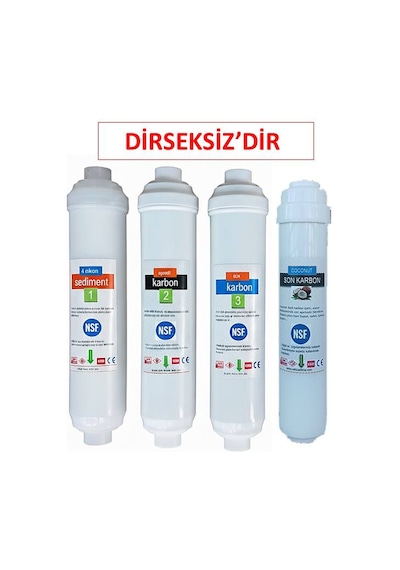 Kapalı kasa su arıtma filtresi-dirseksiz 4 lü Filtre
