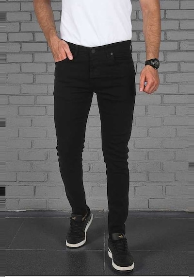 Deepsea Erkek Siyah Skinny Kesim Kot Jean Pantolon 2004157 Siyah