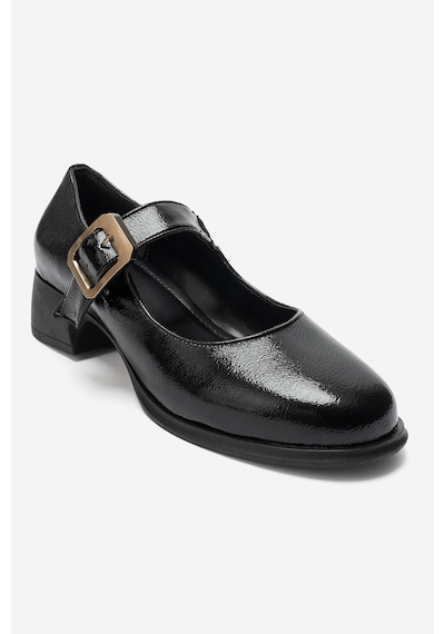 Luvi Shoes Slade Siyah Kırışık Rugan Kadın Günlük Ayakkabı