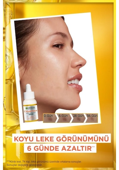 Garnier C Vitamini Parlak Süper Aydınlatıcı Serum 30 ML + Işıltılı Doku Günlük Koruyucu Güneş Kremi SPF50+ 40 ML