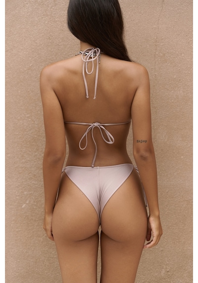 Mai Collection Mai Studios Co. Arief Bağlamalı Gloplu Lila Bikini Üstü Lila