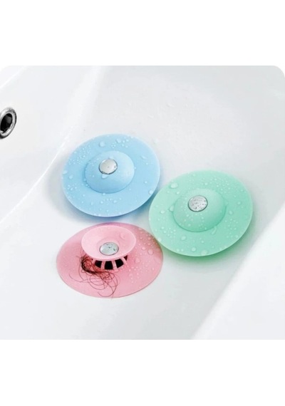 Lavabo Küvet Tıkacı 2 Adet Mutfak Banyo Gider Tıpası Kapağı Tıkaç Süzgeç Silikon Diğer