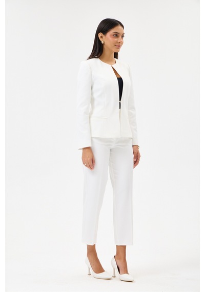 Velnara Moda Kırık Beyaz Klasik Kadın Takım Elbise-sıfır Yaka Ceket & Cepli Dar Paça Pantolon Kırık Beyaz - 927027358 Kırık Beyaz Velnara Moda Kırık Beyaz Klasik Kadın Takım Elbise-sıfır Yaka Ceket & Cepli Dar Paça Pantolon Kırık Beyaz - 927027358 Kırık Beyaz