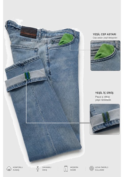 Rizzup Erkek Regular Fit Standart Kesim Likralı Taşlanmış Mavi Kot Pantolon Esnek Pamuklu Jean 2600982 Rizzup Erkek Regular Fit Standart Kesim Likralı Taşlanmış Mavi Kot Pantolon Esnek Pamuklu Jean 2600982
