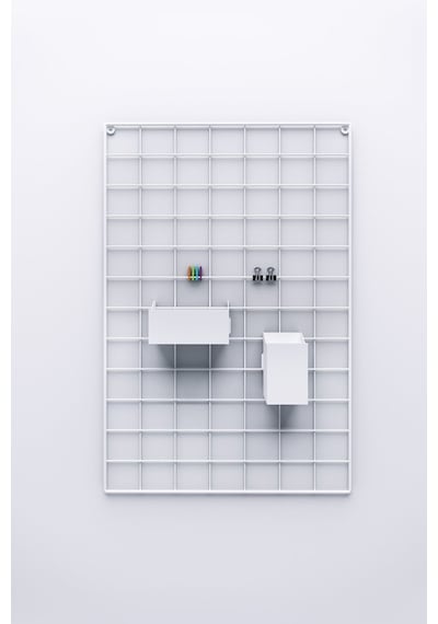 40x60 Full Aksesuarlı Metal Fotoğraf Askısı Tel Pano Beyaz 40 x 60 CM